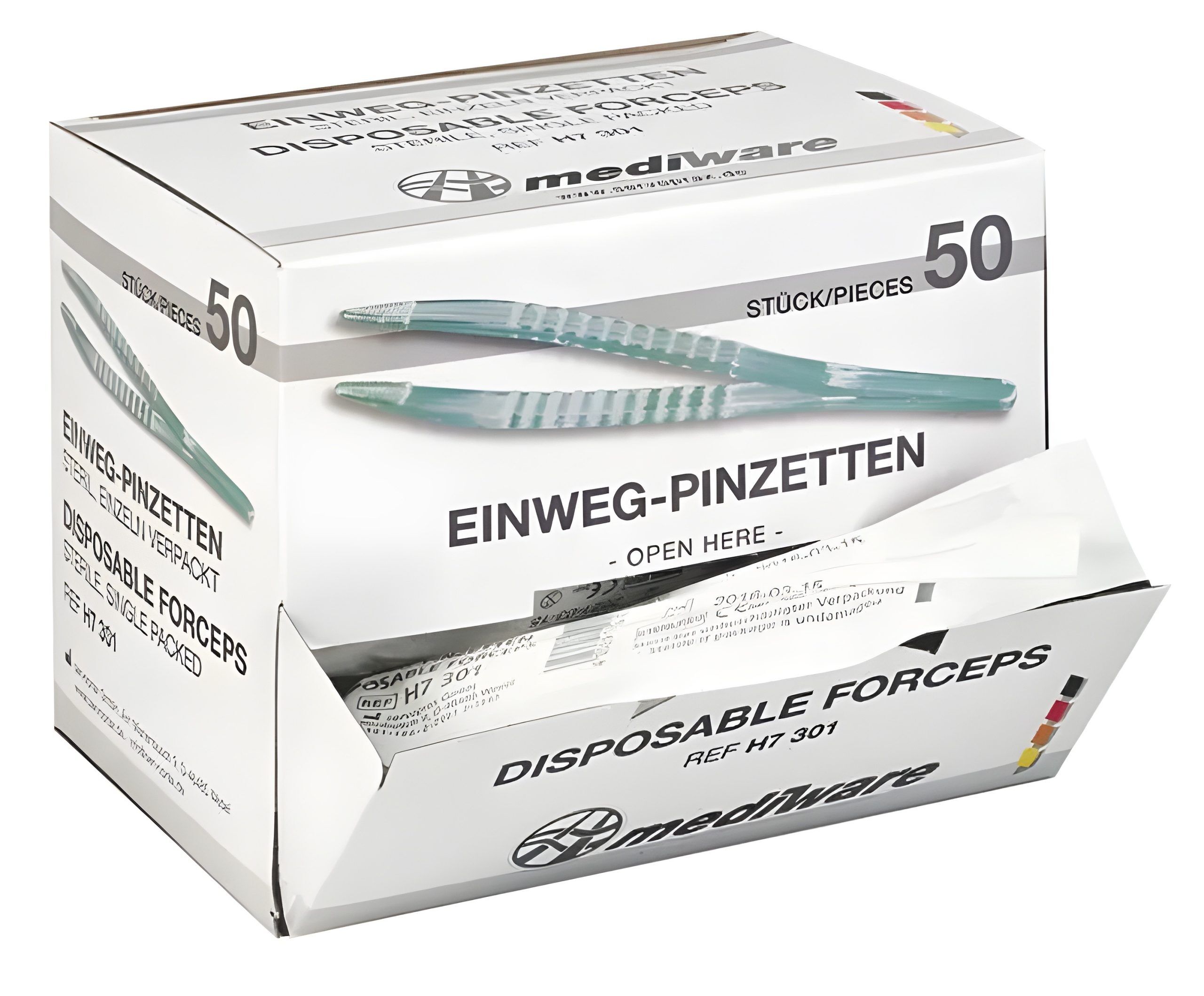 Forceps, Disposable, Sterile, 12.5cm (6 Inch) 50Pk